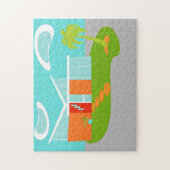 世紀半ばのモダンな漫画の家のパズル ジグソーパズル (縦)