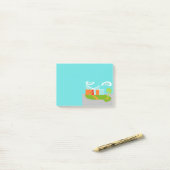 世紀半ばのモダンな漫画の家のポスト・イット ポストイット (デスク上)