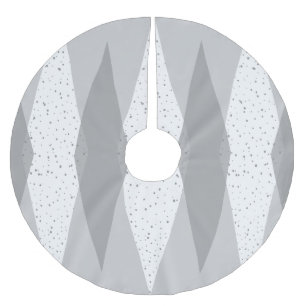 世紀半ばのモダンな灰色のアーガイル柄のな木のスカート ブラッシュドポリエステルツリースカート