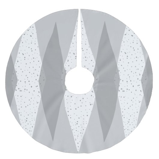 世紀半ばのモダンな灰色のアーガイル柄のな木のスカート ブラッシュドポリエステルツリースカート (正面)