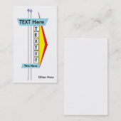 世紀半ばのモダンな玄関ひさしの名刺 名刺 (正面/裏面)