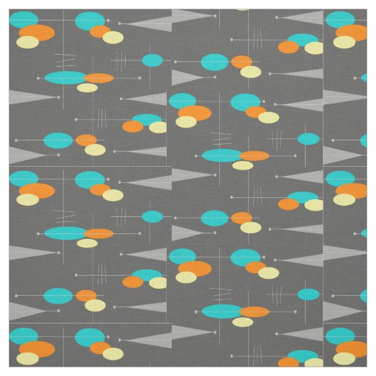 世紀半ばのモダンな球および三角形 ファブリック (見本)