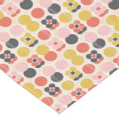 世紀半ばのモダンな花模様 ショートテーブルランナー (コーナー)