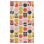 世紀半ばのモダンな花模様 スモールペーパーバッグ (裏面)