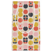 世紀半ばのモダンな花模様 スモールペーパーバッグ (正面)