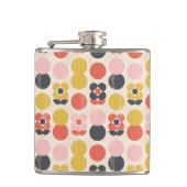 世紀半ばのモダンな花模様 フラスク (正面)