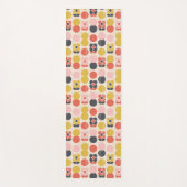 世紀半ばのモダンな花模様 ヨガマット (正面)