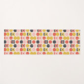 世紀半ばのモダンな花模様 ヨガマット (正面(横))