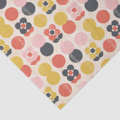 世紀半ばのモダンな花模様 薄葉紙 (詳細)