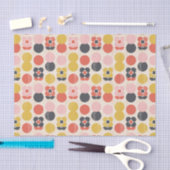 世紀半ばのモダンな花模様 薄葉紙 (クラフト)