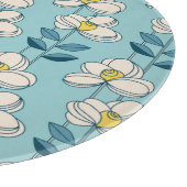 世紀半ばのモダンな花葉パターン カッティングボード (角)