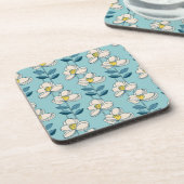 世紀半ばのモダンな花葉パターン コースター (左側)