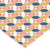 世紀半ばのモダンな葉パターン ショートテーブルランナー (コーナー)