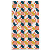 世紀半ばのモダンな葉パターン スモールペーパーバッグ (裏面)