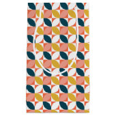 世紀半ばのモダンな葉パターン スモールペーパーバッグ (正面)