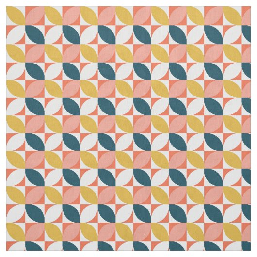 世紀半ばのモダンな葉パターン ファブリック (見本)