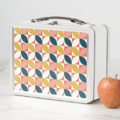 世紀半ばのモダンな葉パターン メタルランチボックス (インサイチュ)