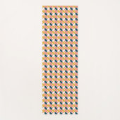 世紀半ばのモダンな葉パターン ヨガマット (正面)