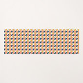 世紀半ばのモダンな葉パターン ヨガマット (正面(横))