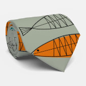 世紀半ばのモダンな魚のタイのセロリの緑 ネクタイ (ロール)