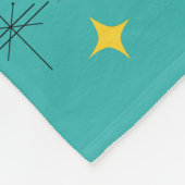 世紀半ばのモダンなEamesの原子スターバストパターン フリースブランケット (角)