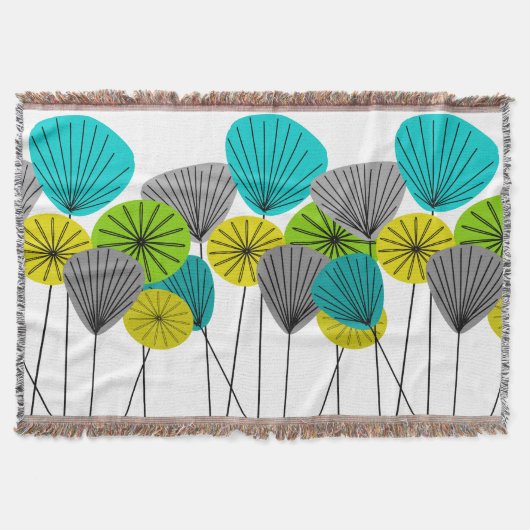 世紀半ばのモダンによってインスパイア編まれた毛布#40 スローブランケット (正面)