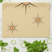 世紀半ばのモダンのスターバスト キッチンタオル (折り畳み)