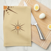 世紀半ばのモダンのスターバスト キッチンタオル (四つ折り)