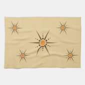 世紀半ばのモダンのスターバスト キッチンタオル (横)