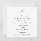 世紀半ばのモダンのパーティの招待状 招待状 (裏面)