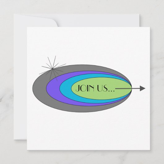世紀半ばのモダンのパーティの招待状 招待状 (正面)