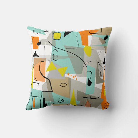 世紀半ばのモダンの刺激を受けたな枕#102 クッション (裏面)