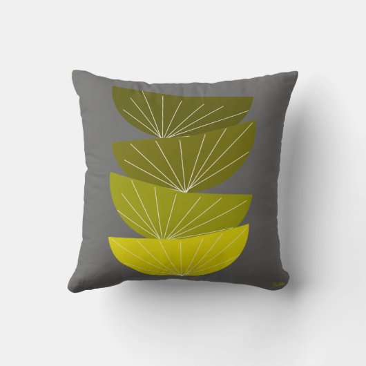 世紀半ばのモダンの刺激を受けたな枕#32 クッション (裏面)