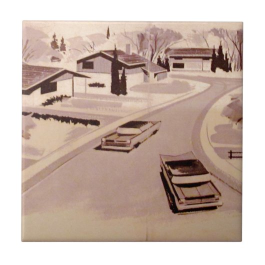 世紀半ばのモダンの建築 タイル (正面)