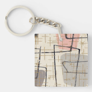 世紀半ばのモダンの抽象芸術のアクリルKeychain キーホルダー