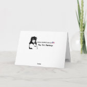 世紀半ばのモダンの抽象芸術のクリスマスのロボット シーズンカード (裏面)