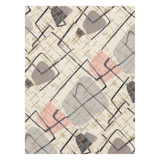 世紀半ばのモダンの抽象芸術のテーブルクロス テーブルクロス (正面)