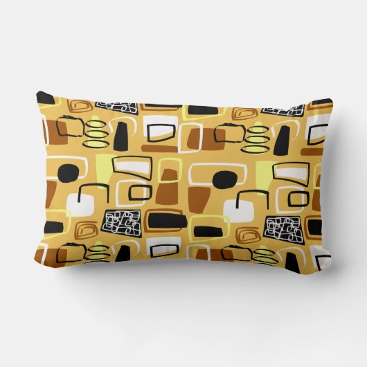世紀半ばのモダンの抽象芸術の形の枕#31 ランバークッション (裏面)
