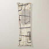 世紀半ばのモダンの抽象芸術の抱き枕 ボディピロー (正面縦)