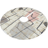 世紀半ばのモダンの抽象芸術の木のスカート ブラッシュドポリエステルツリースカート (アングル)