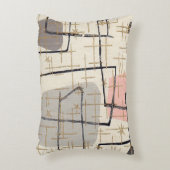 世紀半ばのモダンの抽象芸術の生地のアクセントの枕 アクセントクッション (正面(垂直))