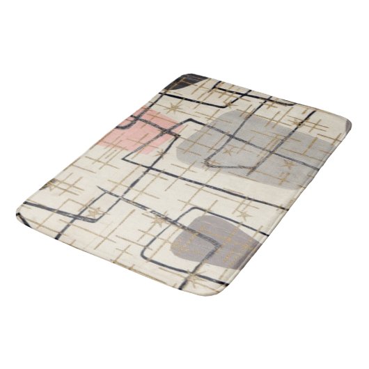 世紀半ばのモダンの抽象芸術の生地のバス・マット バスマット (アングル)