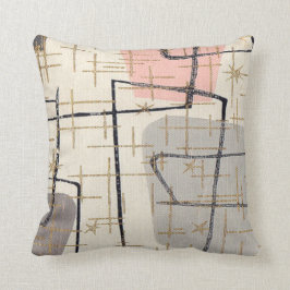 世紀半ばのモダンの抽象芸術の生地の装飾用クッション クッション