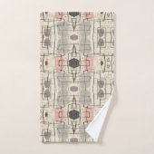 世紀半ばのモダンの抽象芸術の生地タオルセット バスタオルセット (ハンドタオル)