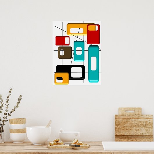 世紀半ばのモダンの抽象芸術ポスター#41 ポスター (キッチン)