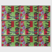 世紀半ばのモダンの抽象芸術「サンタのベビー! 「 ラッピングペーパー (フラット)