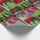 世紀半ばのモダンの抽象芸術「サンタのベビー! 「 ラッピングペーパー (角)