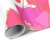 世紀半ばのモダンの抽象芸術、明るい赤紫色、珊瑚のオレンジ ラッピングペーパー (ロールコーナー)