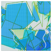 世紀半ばのモダンの抽象芸術、水及び紺碧 ファブリック (クローズアップ)