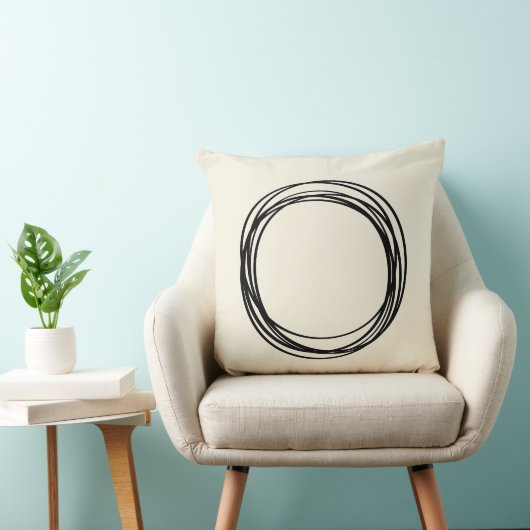 世紀半ばのモダンは黒の装飾用クッションを一周します クッション (椅子)